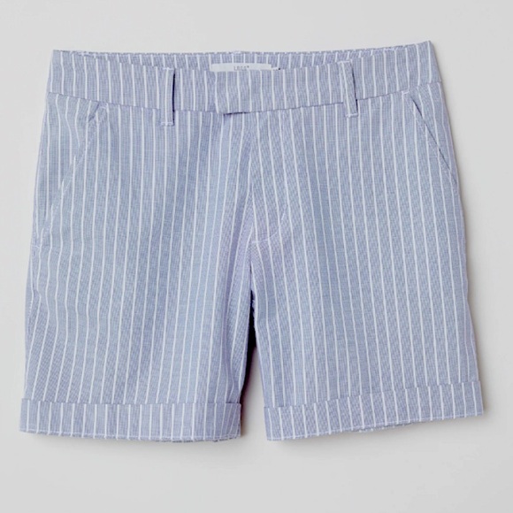 H&M Pants - H&M —- blue & white stripped Chino shorts. Nautical/Coastal. size 6